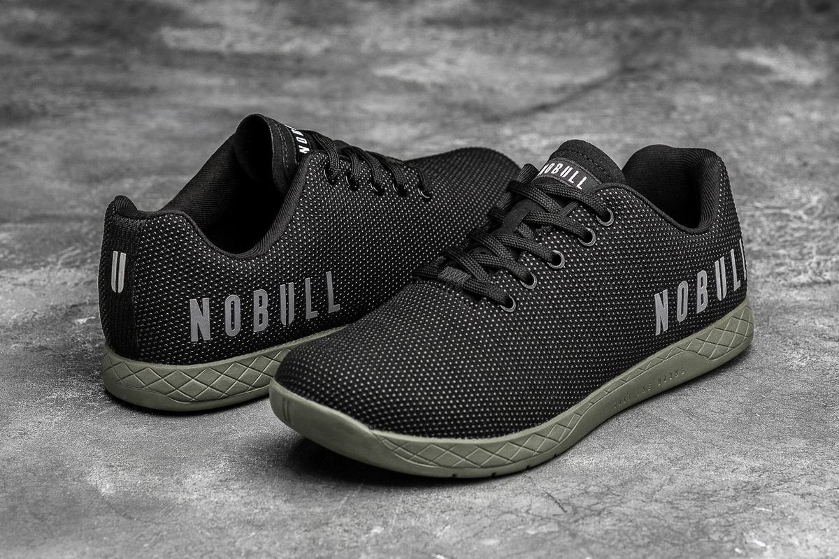 Nobull Superfabric Women's Trainers Black Dark Green | Australia (HX4973)